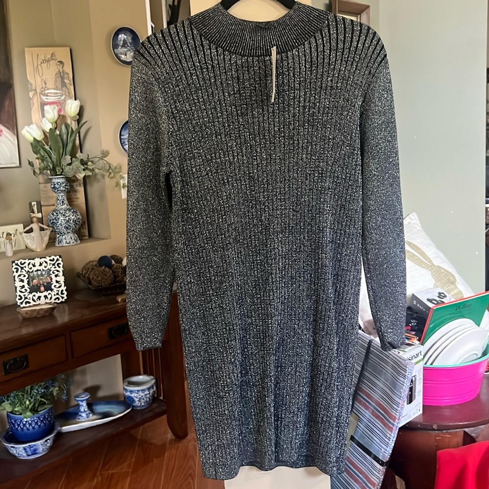 NWT Metallic sweater dress